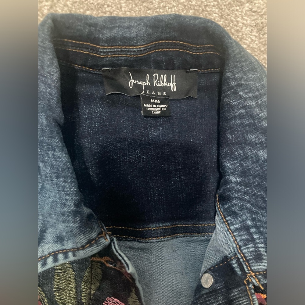 JOSEPH RIBKOFF Sequin Denim Jacket - Picture 11 of 12